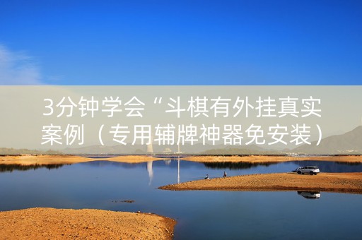 3分钟学会“斗棋有外挂真实案例（专用辅牌神器免安装）