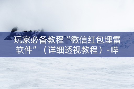 玩家必备教程“微信红包埋雷软件”（详细透视教程）-哔哩哔哩