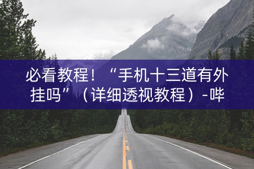 必看教程！“手机十三道有外挂吗”（详细透视教程）-哔哩哔哩