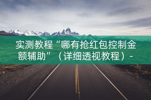 实测教程“哪有抢红包控制金额辅助”（详细透视教程）-哔哩哔哩