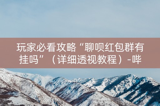 玩家必看攻略“聊呗红包群有挂吗”（详细透视教程）-哔哩哔哩