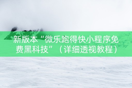 新版本“微乐跑得快小程序免费黑科技”（详细透视教程）-哔哩哔哩