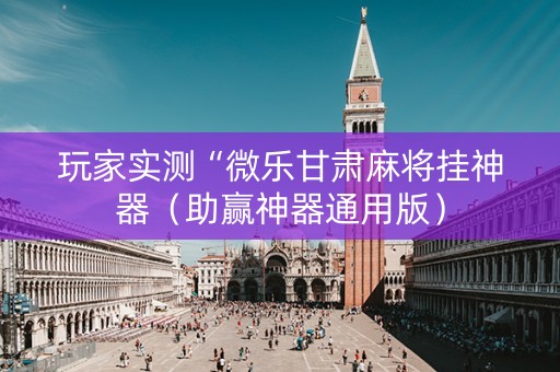 玩家实测“微乐甘肃麻将挂神器（助赢神器通用版）