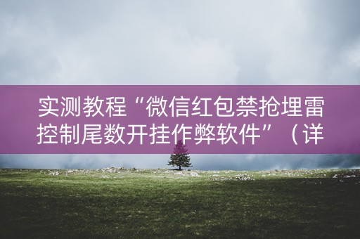 实测教程“微信红包禁抢埋雷控制尾数开挂作弊软件”（详细透视教程）-哔哩哔哩
