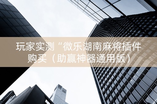 玩家实测“微乐湖南麻将插件购买（助赢神器通用版）
