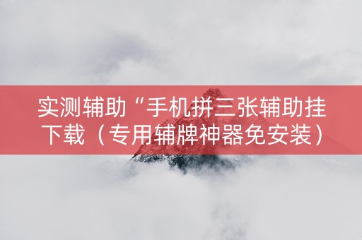 实测辅助“手机拼三张辅助挂下载（专用辅牌神器免安装）