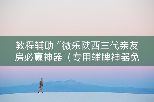 教程辅助“微乐陕西三代亲友房必赢神器（专用辅牌神器免安装）