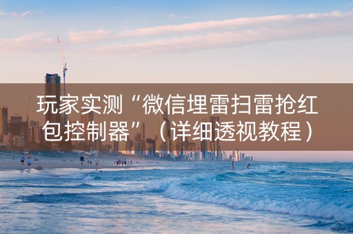 玩家实测“微信埋雷扫雷抢红包控制器”（详细透视教程）-哔哩哔哩