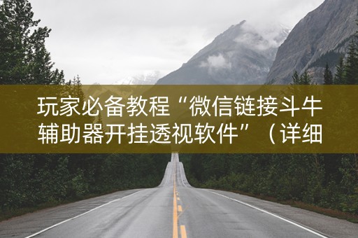 玩家必备教程“微信链接斗牛辅助器开挂透视软件”（详细透视教程）-哔哩哔哩