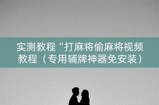 实测教程“打麻将偷麻将视频教程（专用辅牌神器免安装）