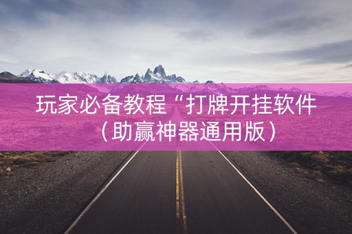 玩家必备教程“打牌开挂软件（助赢神器通用版）