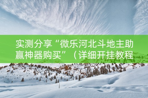 实测分享“微乐河北斗地主助赢神器购买”（详细开挂教程）-哔哩哔哩