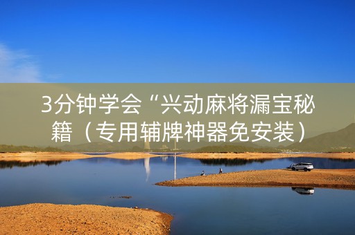 3分钟学会“兴动麻将漏宝秘籍（专用辅牌神器免安装）