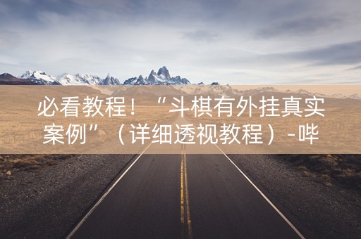 必看教程！“斗棋有外挂真实案例”（详细透视教程）-哔哩哔哩