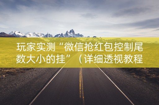 玩家实测“微信抢红包控制尾数大小的挂”（详细透视教程）-哔哩哔哩