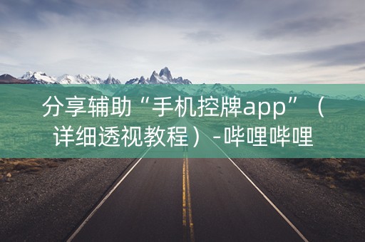 分享辅助“手机控牌app”（详细透视教程）-哔哩哔哩