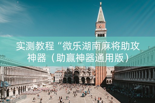 实测教程“微乐湖南麻将助攻神器（助赢神器通用版）
