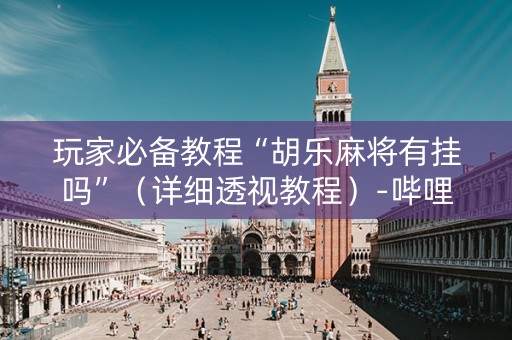 玩家必备教程“胡乐麻将有挂吗”（详细透视教程）-哔哩哔哩