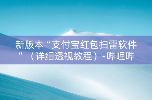 新版本“支付宝红包扫雷软件”（详细透视教程）-哔哩哔哩