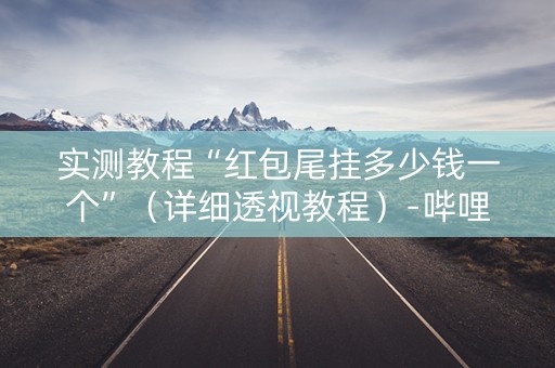 实测教程“红包尾挂多少钱一个”（详细透视教程）-哔哩哔哩