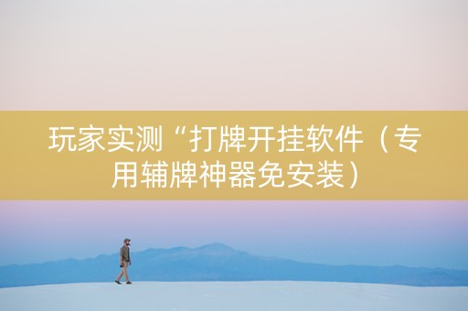 玩家实测“打牌开挂软件（专用辅牌神器免安装）