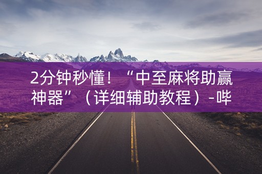2分钟秒懂！“中至麻将助赢神器”（详细辅助教程）-哔哩哔哩