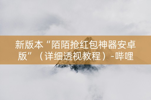 新版本“陌陌抢红包神器安卓版”（详细透视教程）-哔哩哔哩