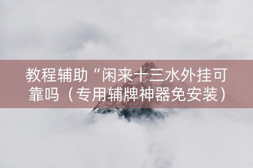 教程辅助“闲来十三水外挂可靠吗（专用辅牌神器免安装）