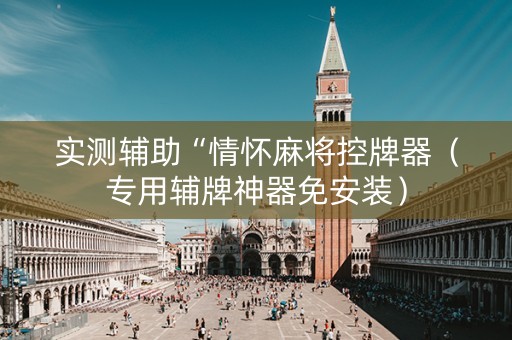 实测辅助“情怀麻将控牌器（专用辅牌神器免安装）