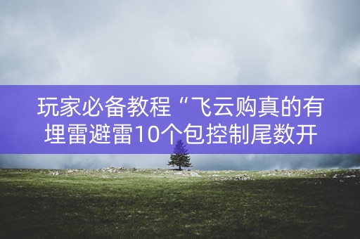 玩家必备教程“飞云购真的有埋雷避雷10个包控制尾数开挂软件”（详细透视教程）-哔哩哔哩