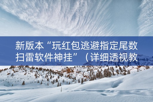 新版本“玩红包逃避指定尾数扫雷软件神挂”（详细透视教程）-哔哩哔哩
