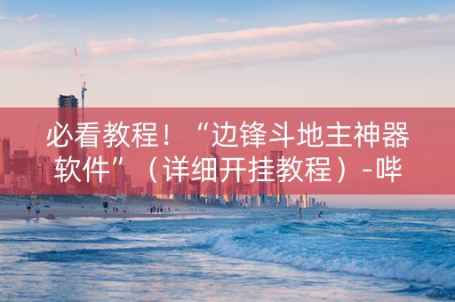 必看教程！“边锋斗地主神器软件”（详细开挂教程）-哔哩哔哩