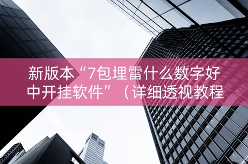 新版本“7包埋雷什么数字好中开挂软件”（详细透视教程）-哔哩哔哩