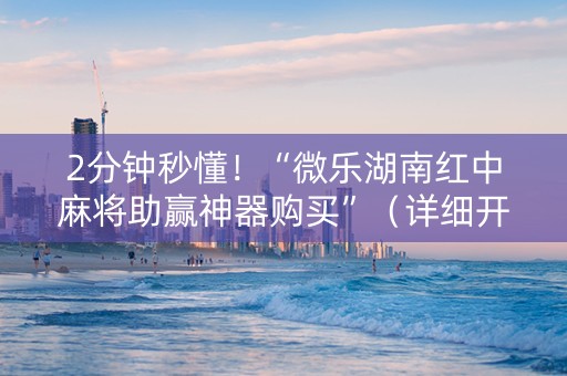 2分钟秒懂！“微乐湖南红中麻将助赢神器购买”（详细开挂教程）-哔哩哔哩