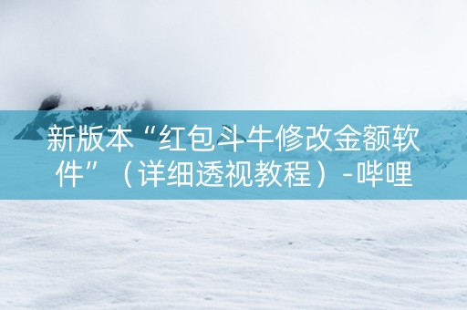 新版本“红包斗牛修改金额软件”（详细透视教程）-哔哩哔哩