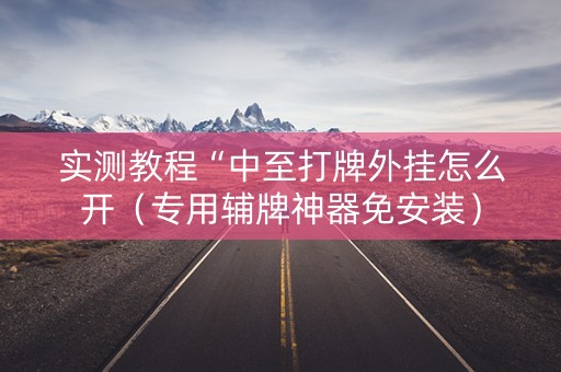 实测教程“中至打牌外挂怎么开（专用辅牌神器免安装）