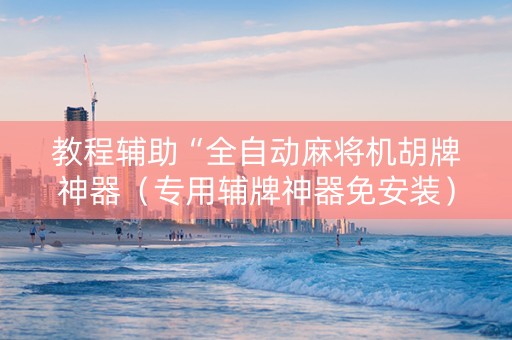 教程辅助“全自动麻将机胡牌神器（专用辅牌神器免安装）
