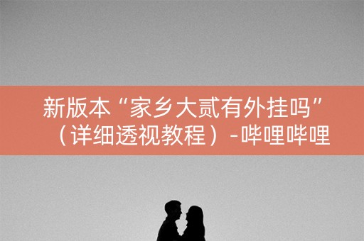 新版本“家乡大贰有外挂吗”（详细透视教程）-哔哩哔哩