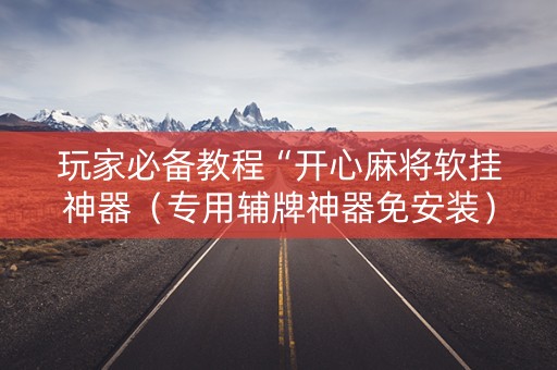 玩家必备教程“开心麻将软挂神器（专用辅牌神器免安装）