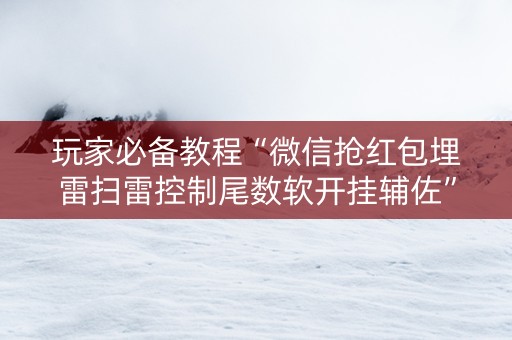玩家必备教程“微信抢红包埋雷扫雷控制尾数软开挂辅佐”（详细透视教程）-哔哩哔哩
