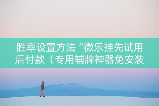 胜率设置方法“微乐挂先试用后付款（专用辅牌神器免安装）