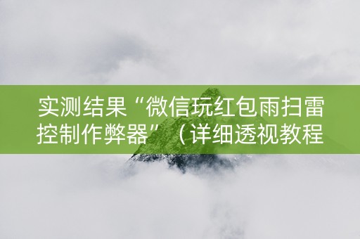 实测结果“微信玩红包雨扫雷控制作弊器”（详细透视教程）-哔哩哔哩