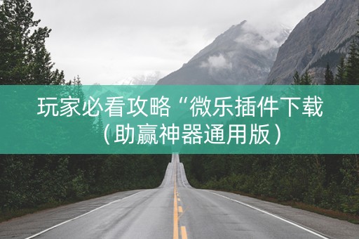 玩家必看攻略“微乐插件下载（助赢神器通用版）