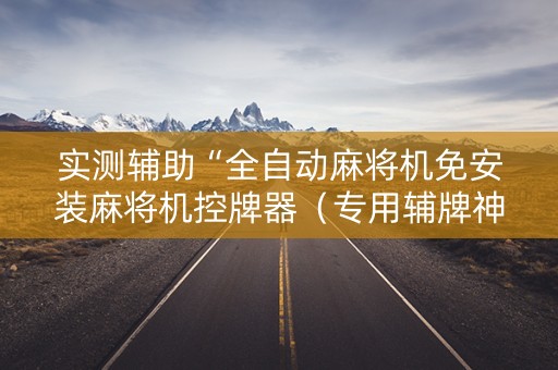 实测辅助“全自动麻将机免安装麻将机控牌器（专用辅牌神器免安装）