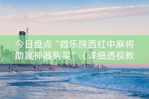 今日盘点“微乐陕西红中麻将助赢神器购买”（详细透视教程）-哔哩哔哩