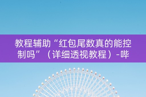 教程辅助“红包尾数真的能控制吗”（详细透视教程）-哔哩哔哩