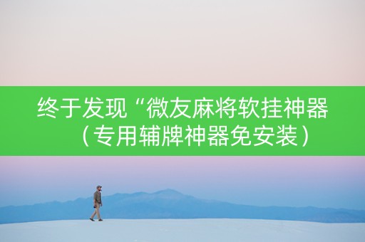 终于发现“微友麻将软挂神器（专用辅牌神器免安装）