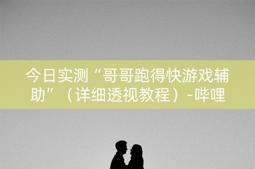 今日实测“哥哥跑得快游戏辅助”（详细透视教程）-哔哩哔哩