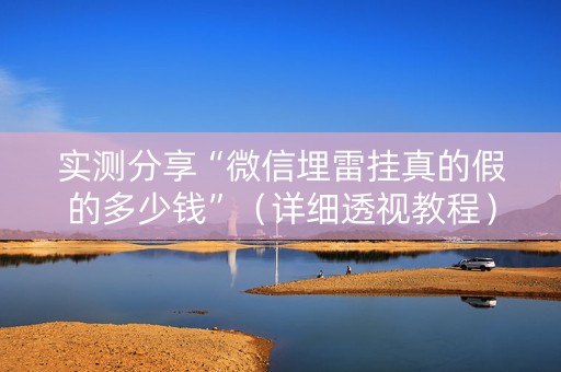 实测分享“微信埋雷挂真的假的多少钱”（详细透视教程）-哔哩哔哩