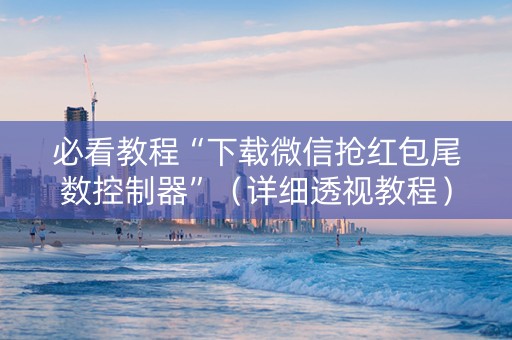 必看教程“下载微信抢红包尾数控制器”（详细透视教程）-哔哩哔哩